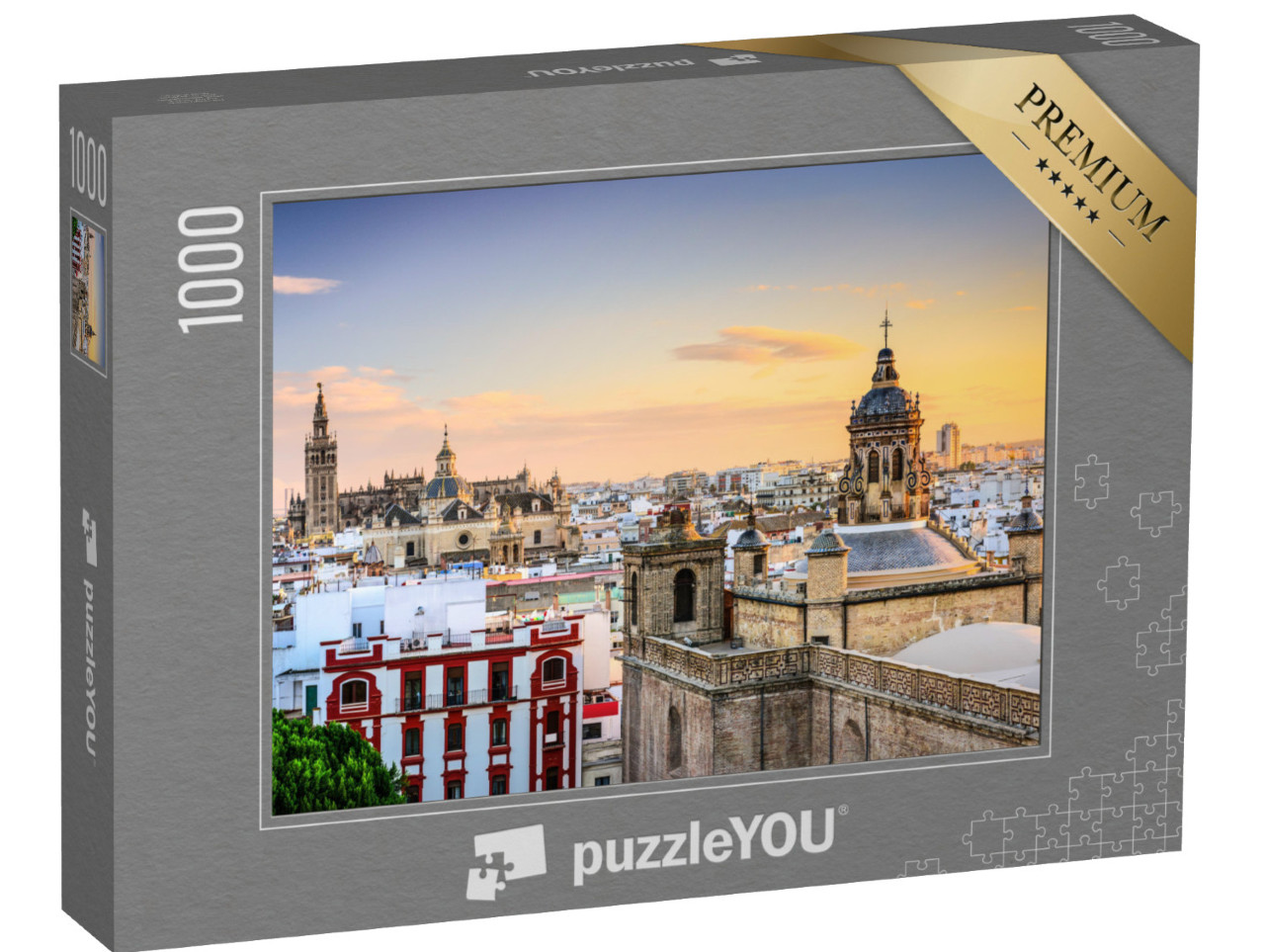 Puzzle 1000 pezzi „Siviglia: skyline della città al tramonto“