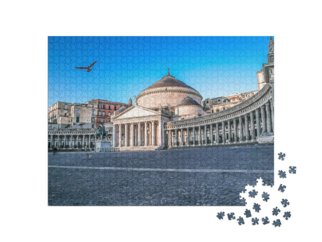 Puzzle 1000 pezzi „Veduta di Piazza del Plebiscito, Napoli, Italia“