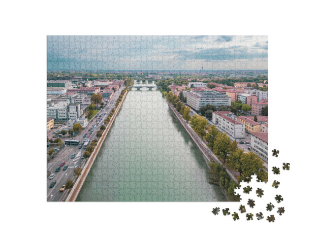 Puzzle 1000 pezzi „Veduta della città di Verona, in Veneto. Conosciuta anche come la città dell'amore“
