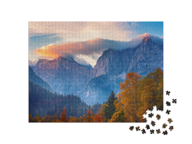 Puzzle 1000 pezzi „La vetta del Triglav all'alba, Slovenia, Parco nazionale del Triglav“