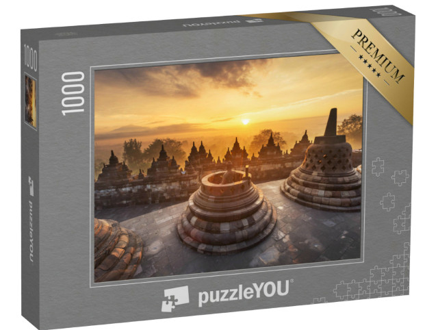 Puzzle 1000 pezzi „L'alba vista da Borobudur“