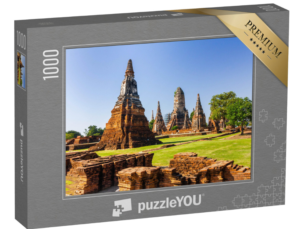 Puzzle 1000 pezzi „Wat Mahathat, patrimonio mondiale dell'UNESCO, antica capitale di Sukhothai, Thailandia“