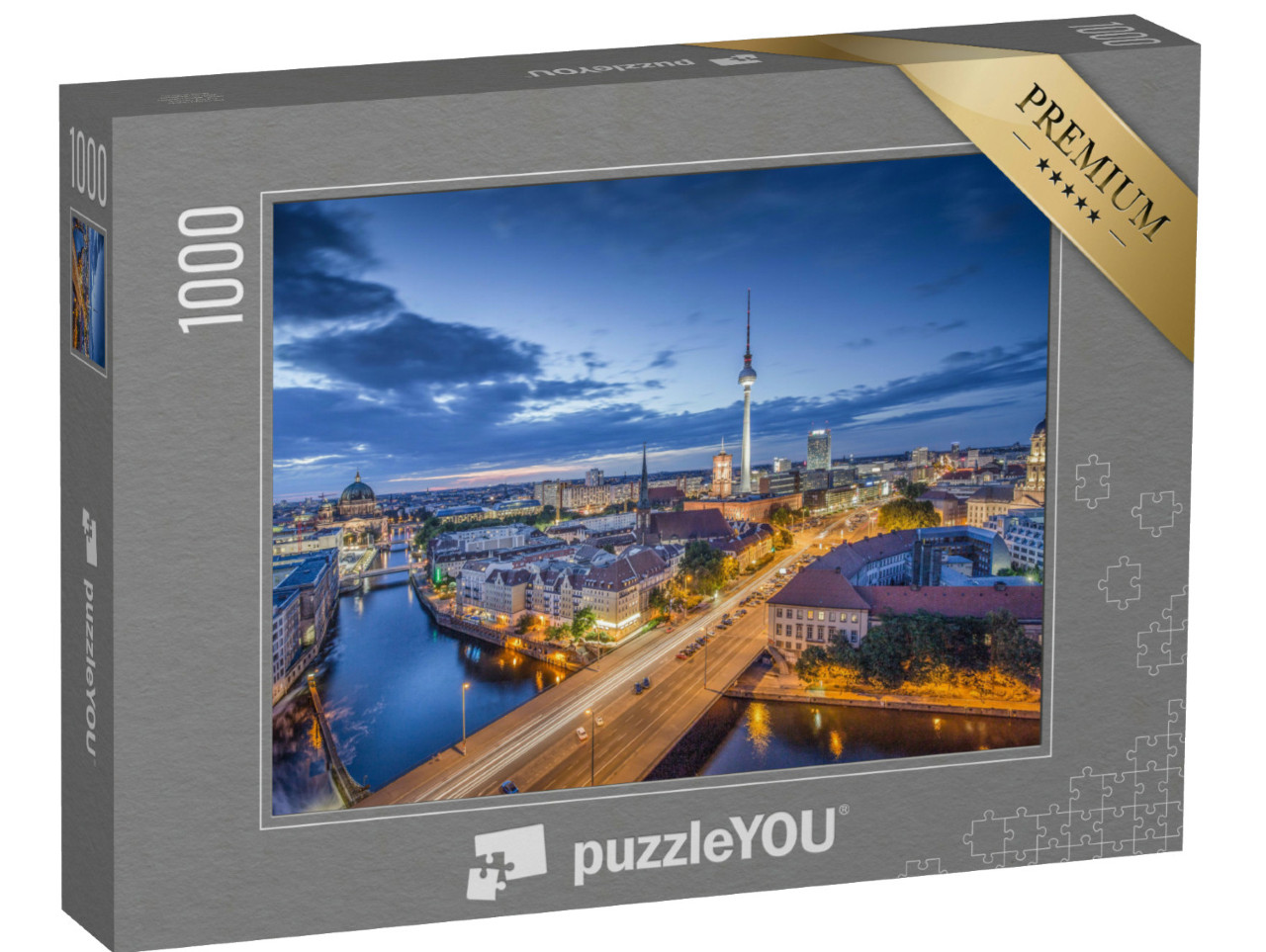 Puzzle 1000 pezzi „Vista su Berlino di sera“