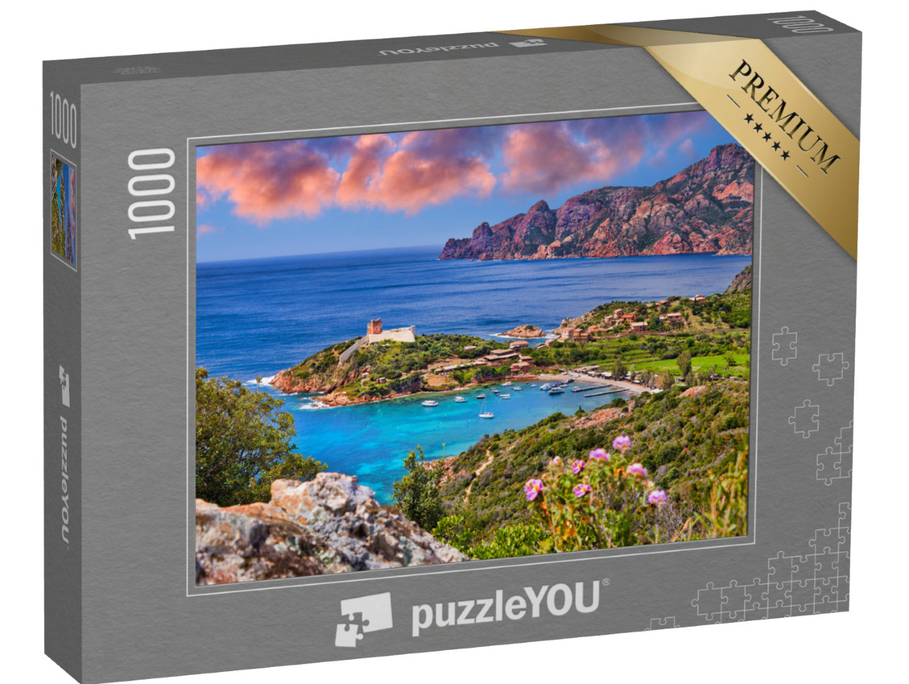 Puzzle 1000 pezzi „La baia di Girolata sull'isola di Corsica, Francia“