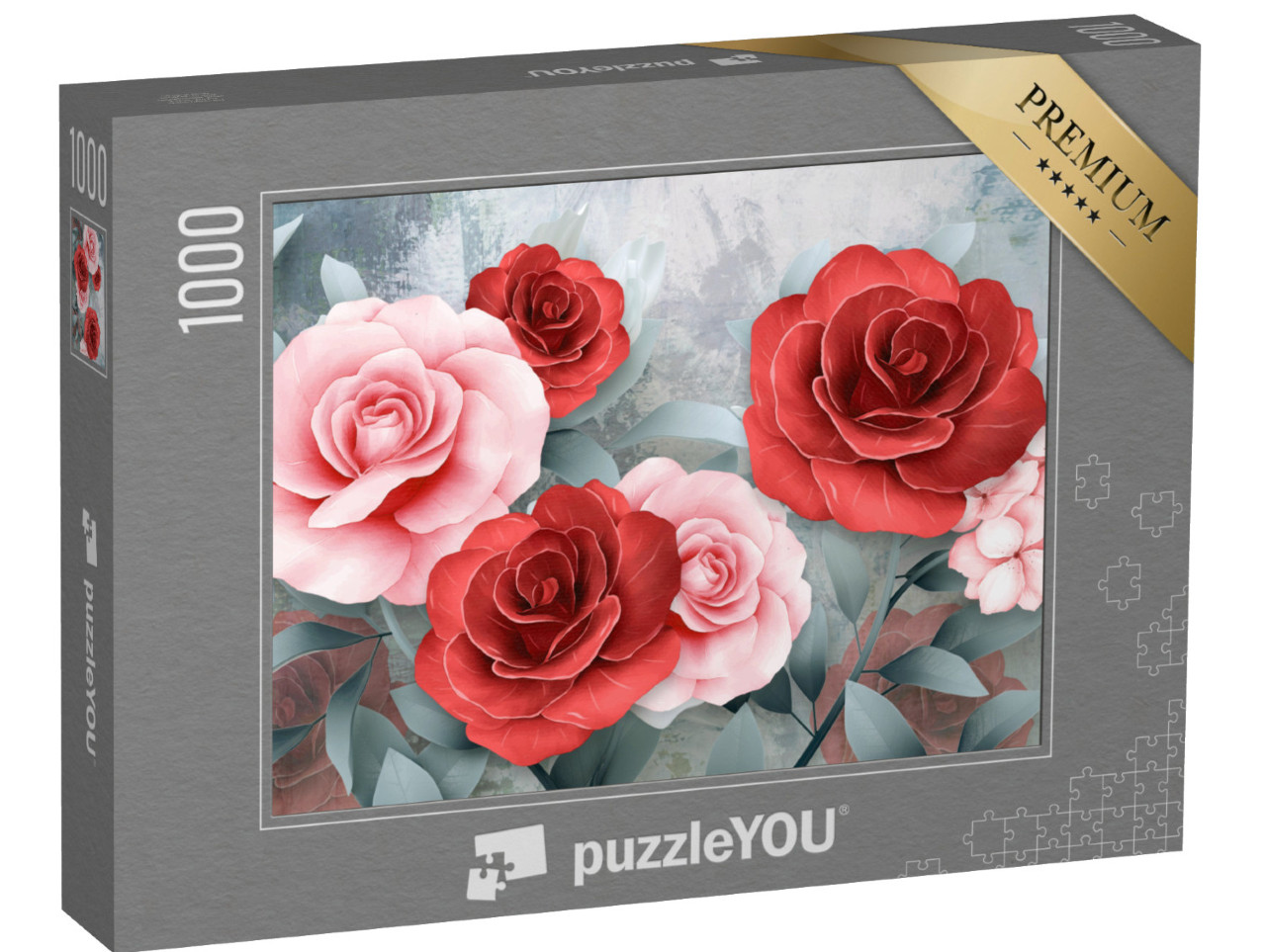 Puzzle 1000 pezzi „Rose rosa e rosse“