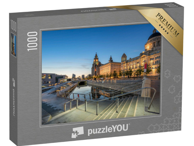 Puzzle 1000 pezzi „Le Tre Grazie sul lungomare Pier Head di Liverpool“