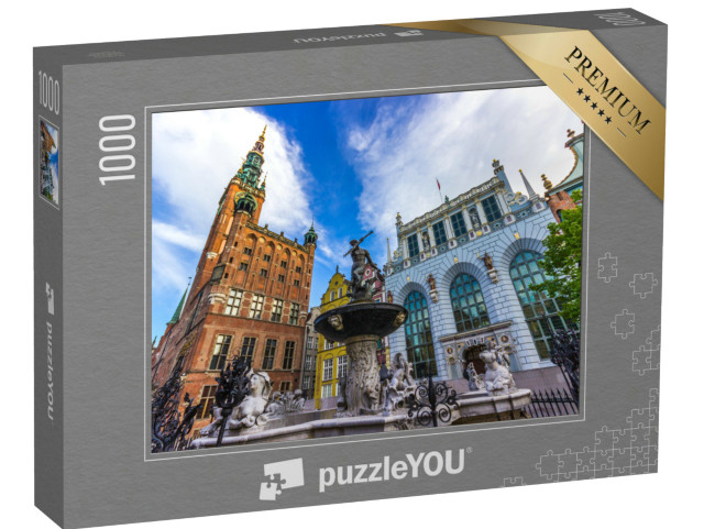 Puzzle 1000 pezzi „La famosa Fontana di Nettuno, Danzica, Polonia“