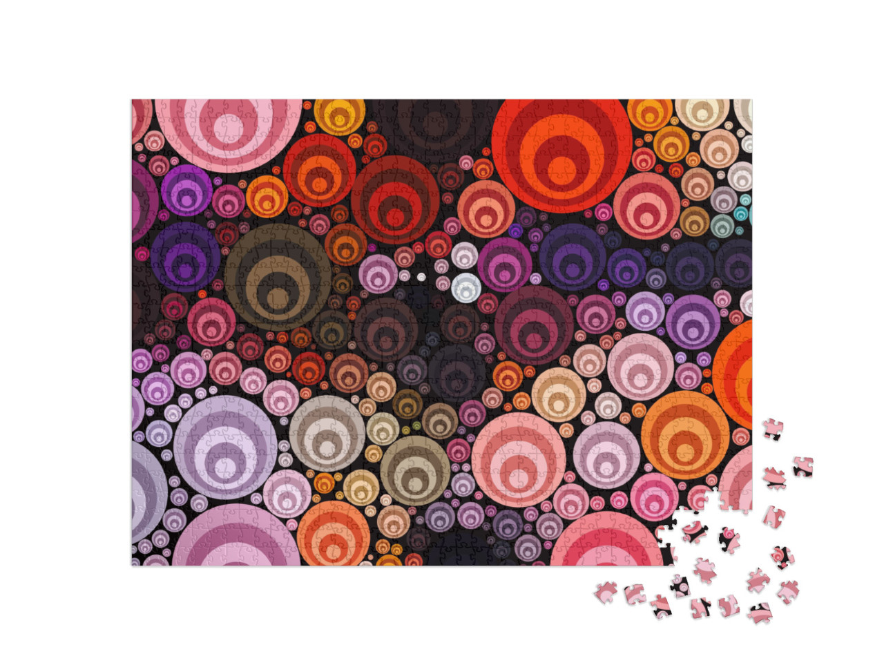 Puzzle 1000 pezzi „Opere d'arte geometriche fatte di cerchi“