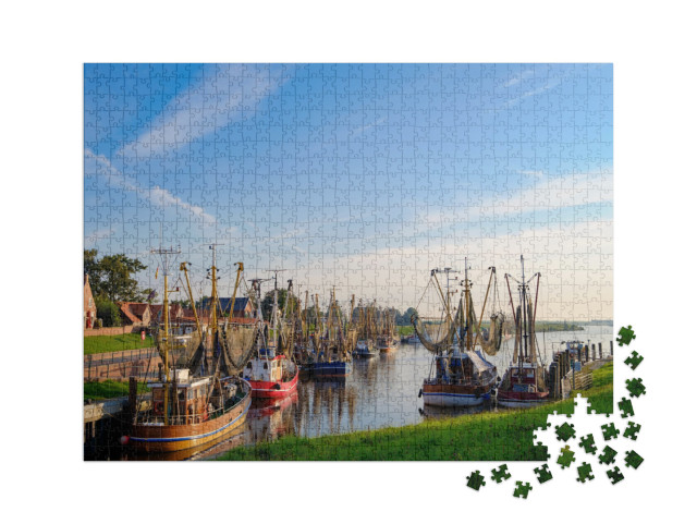 Puzzle 1000 pezzi XXL „Porto di Greetsiel, Germania“
