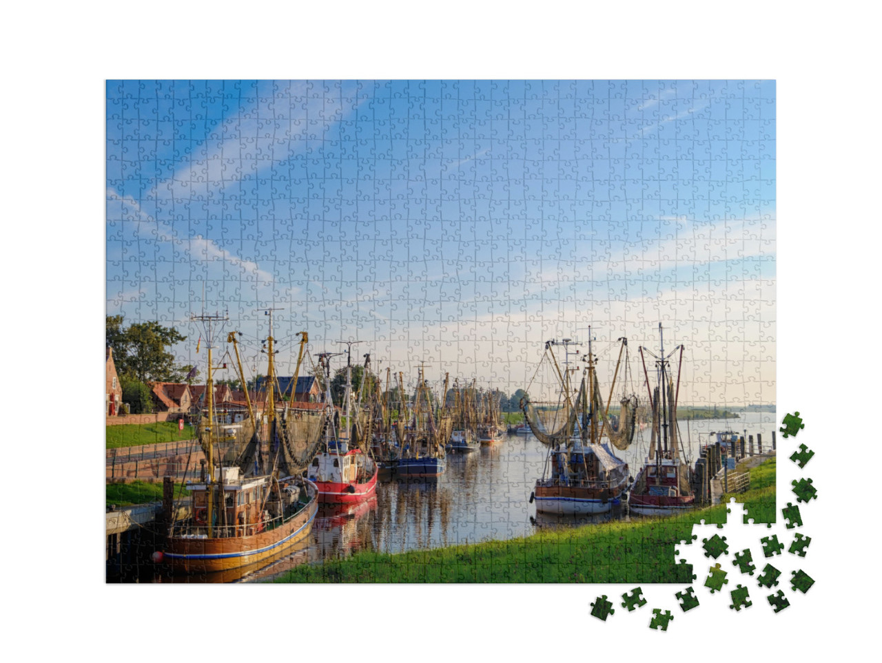 Puzzle 1000 pezzi XXL „Porto di Greetsiel, Germania“