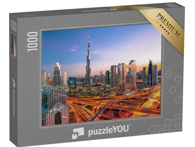 Puzzle 1000 pezzi „Skyline del centro di Dubai“