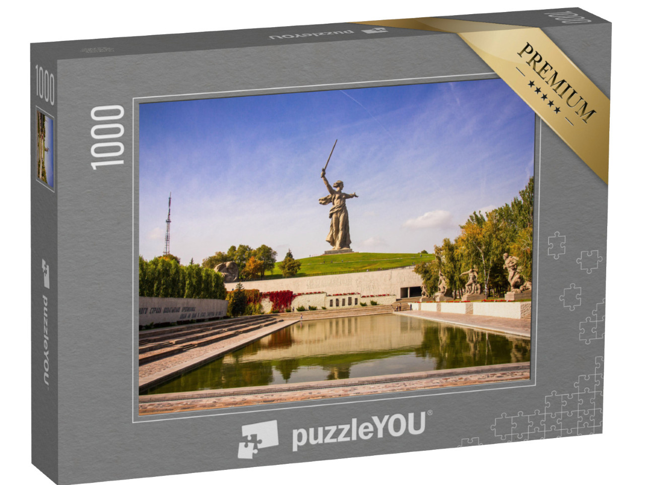 Puzzle 1000 pezzi „La patria chiama: monumento vicino a Volgograd“