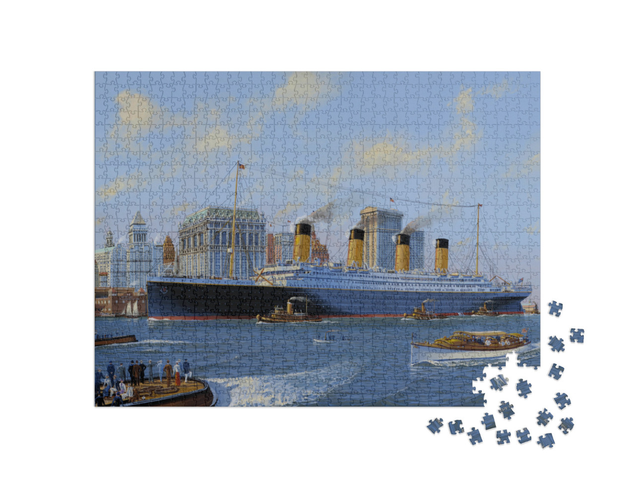 Puzzle 1000 pezzi „Il Titanic passa davanti a Lower Manhattan“