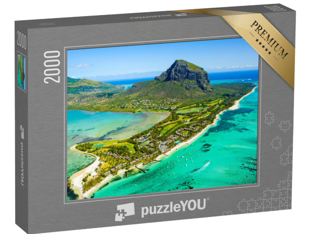 Puzzle 2000 pezzi „Laguna blu ai piedi di Le Morne Brabant, Mauritius“