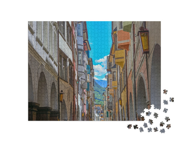 Puzzle 1000 pezzi „Italia Alto Adige Via Bolzano Laubengasse“