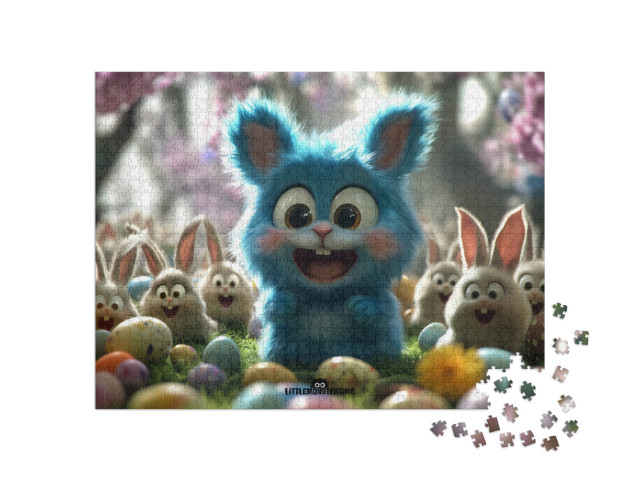 Puzzle 1000 pezzi „LITTLEMONSTERTIME: The great Egg Discovery“