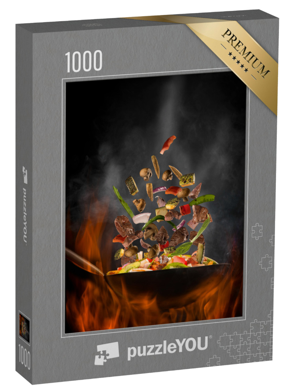 Puzzle 1000 pezzi „Wok con filetto di manzo“