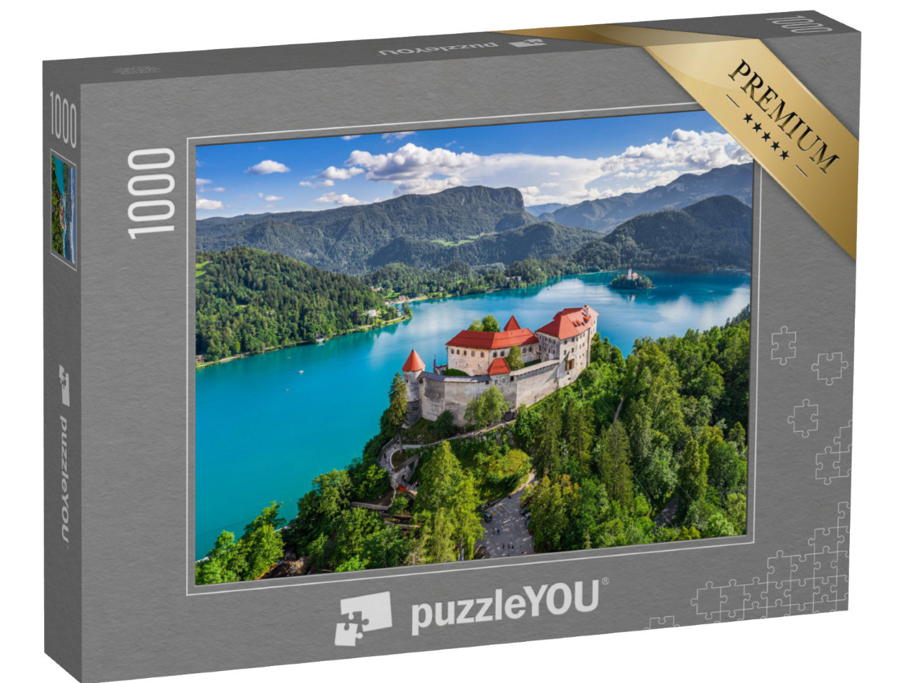 Puzzle 1000 pezzi „Castello di Bled e lago di Bled, Slovenia“