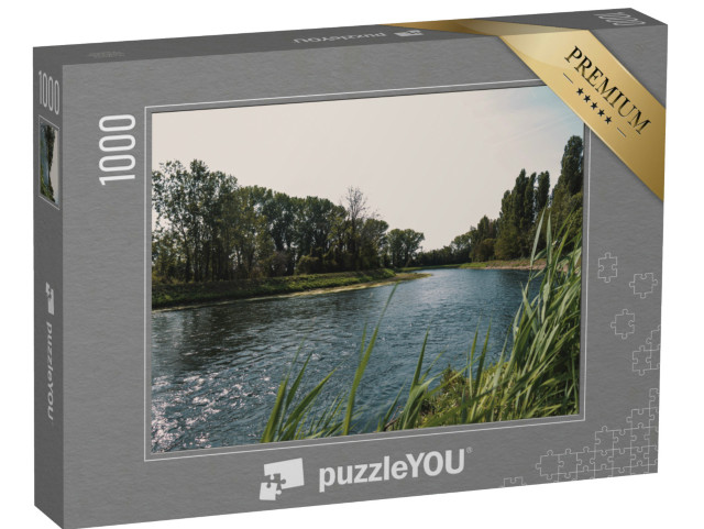 Puzzle 1000 pezzi „Canale Muzza, Lombardia, canale di irrigazione“