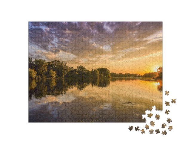 Puzzle 1000 pezzi „La Loira al tramonto“