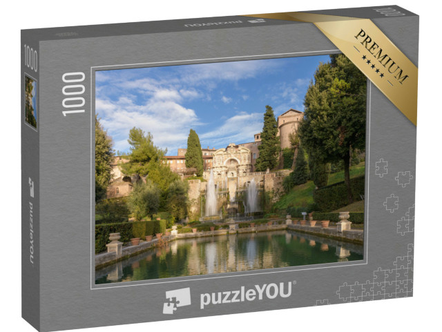 Puzzle 1000 pezzi „Villa d'Este, Tivoli, Italia. La Fontana del Nettuno e la Fontana dell'Organo“