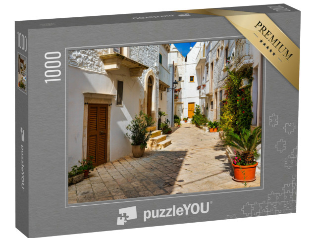 Puzzle 1000 pezzi „Strade caratteristiche di Locorotondo, in Puglia, Italia“