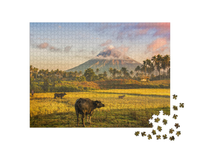 Puzzle 1000 pezzi „Vulcano Mayon, Filippine“