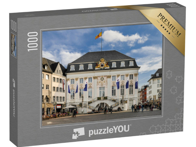 Puzzle 1000 pezzi „Il Municipio Vecchio visto dalla piazza centrale del mercato di Bonn“