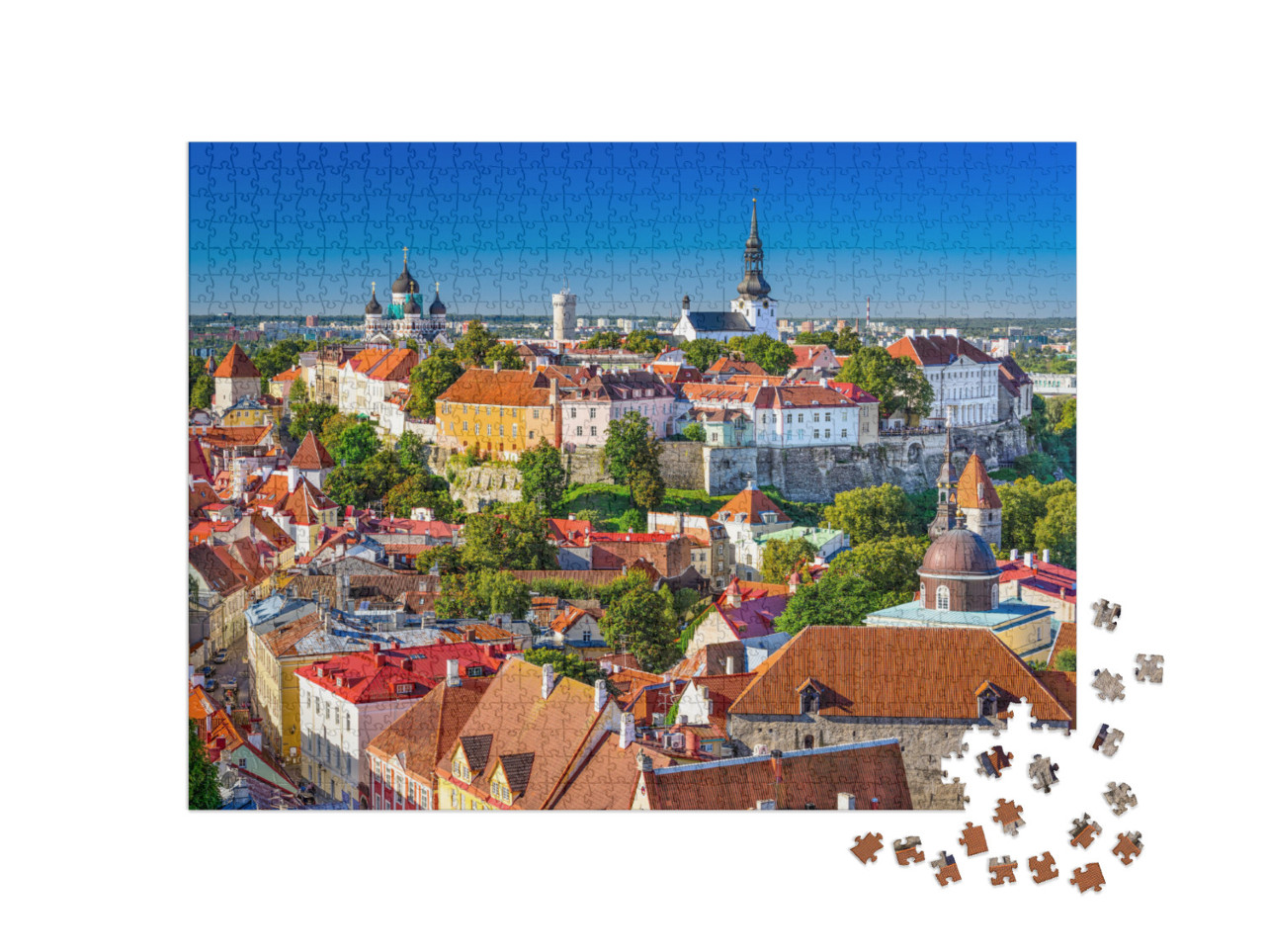 Puzzle 1000 pezzi „L'incantevole centro storico di Tallinn, Estonia“