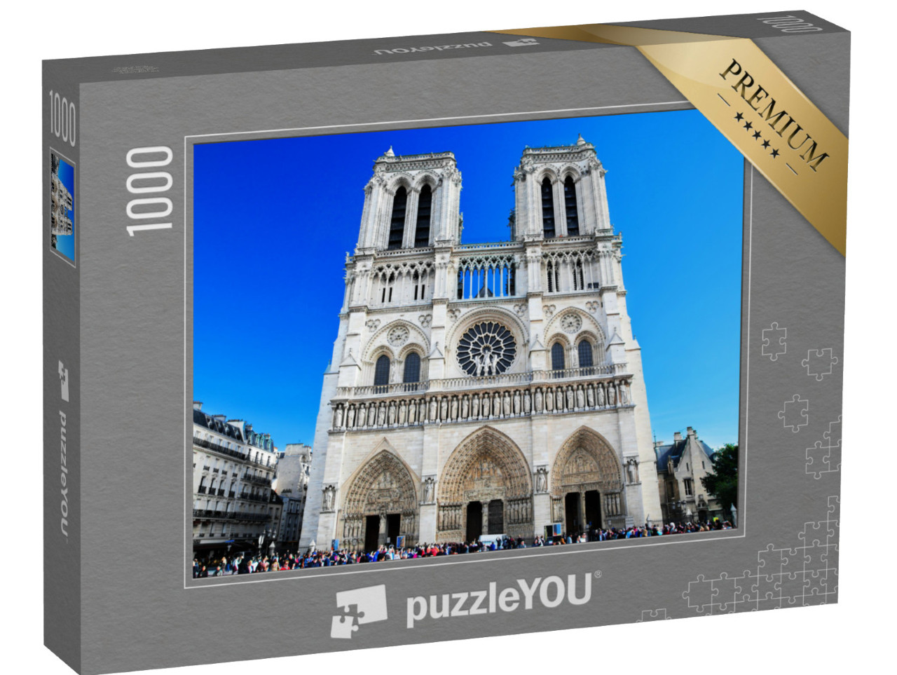 Puzzle 1000 pezzi „Cattedrale di Notre Dame, Parigi, Francia, attrazione turistica parigina“