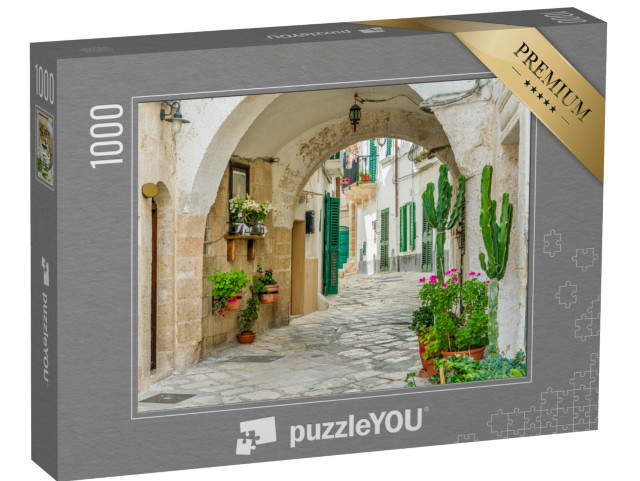 Puzzle 1000 pezzi „Scenario estivo a Monopoli, provincia di Bari, Puglia“