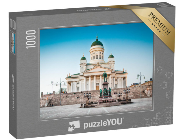 Puzzle 1000 pezzi „Atmosfera serale nella cattedrale di Helsinki, Finlandia“