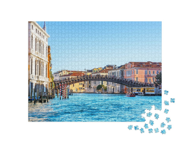 Puzzle 1000 pezzi „Veduta del Canal Grande e del Ponte dell'Accademia a Venezia, Italia“