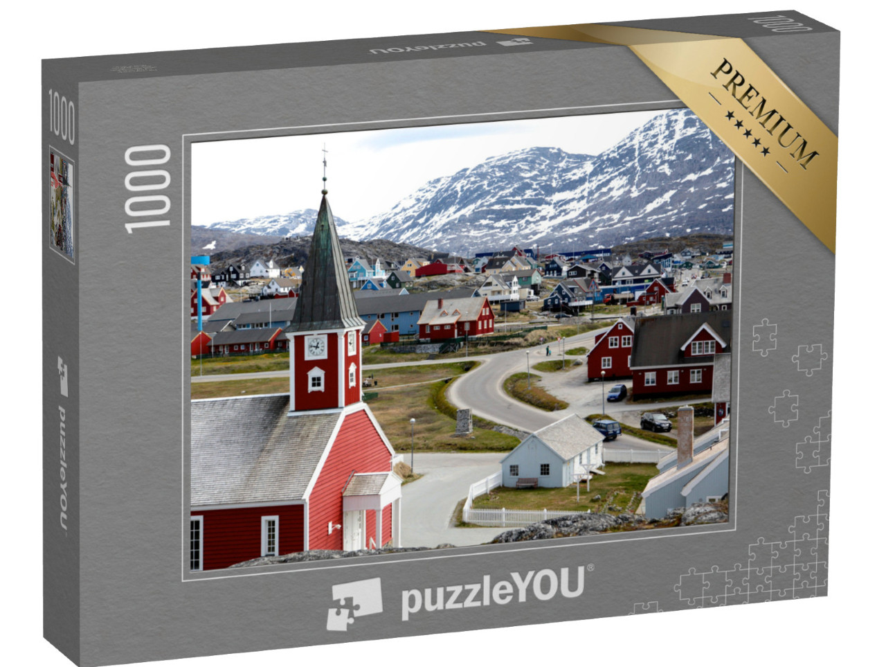 Puzzle 1000 pezzi „Cattedrale di Nuuk, capitale della Groenlandia“