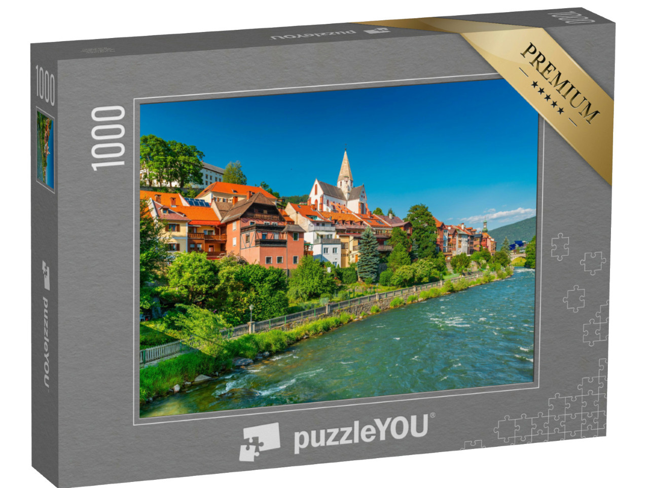 Puzzle 1000 pezzi „La bellissima città austriaca di Murau, nella Stiria occidentale“