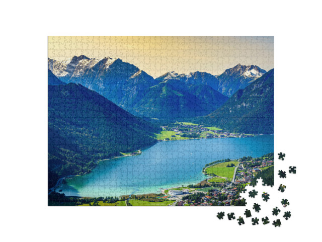 Puzzle 1000 pezzi „Vista sul lago Achensee in Austria“