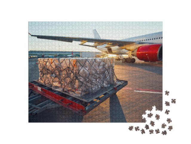 Puzzle 1000 pezzi „Preparazione dell'aereo prima del volo“