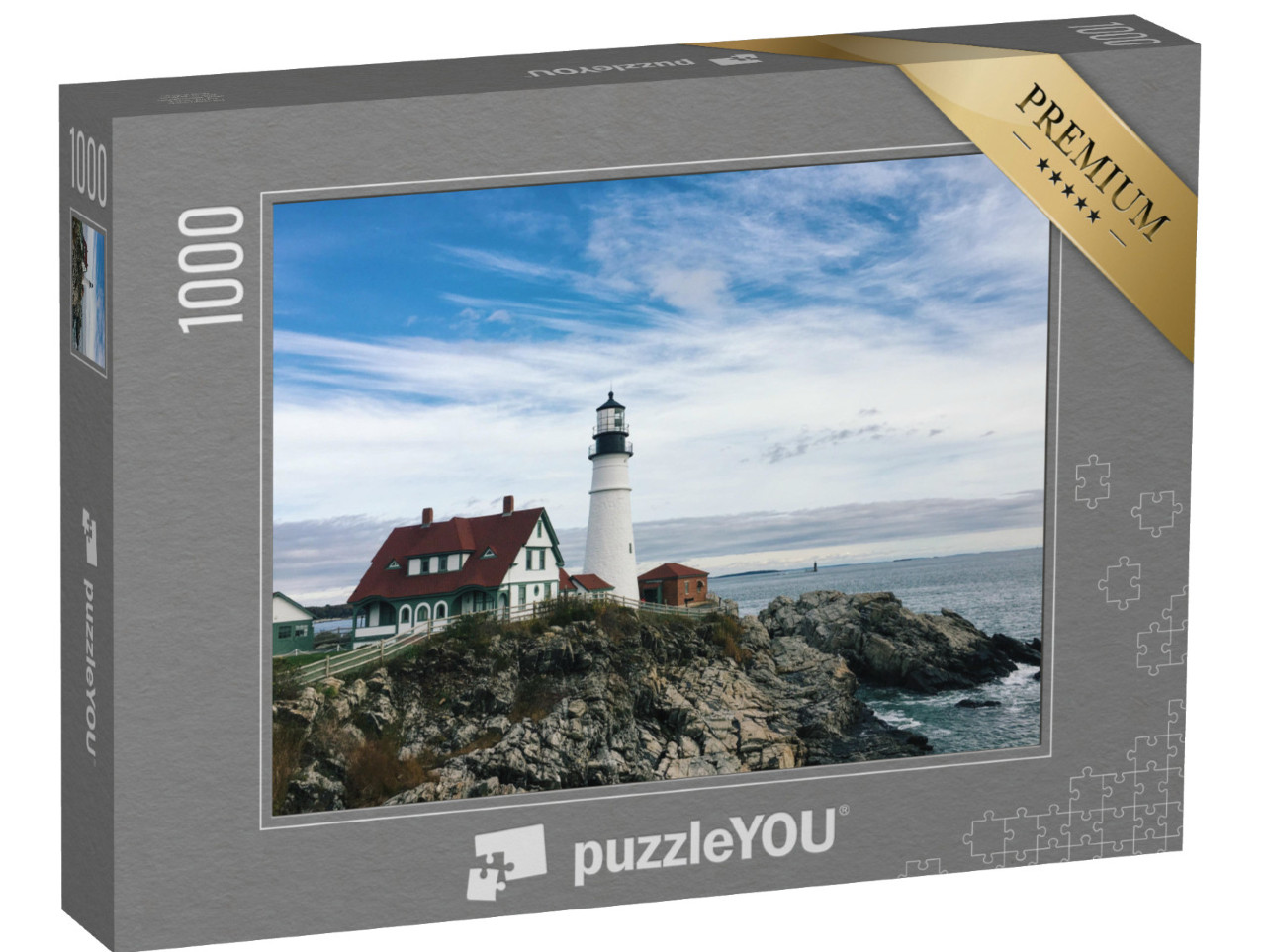 Puzzle 1000 pezzi „Faro di Portland, Port Elizabeth, Maine“