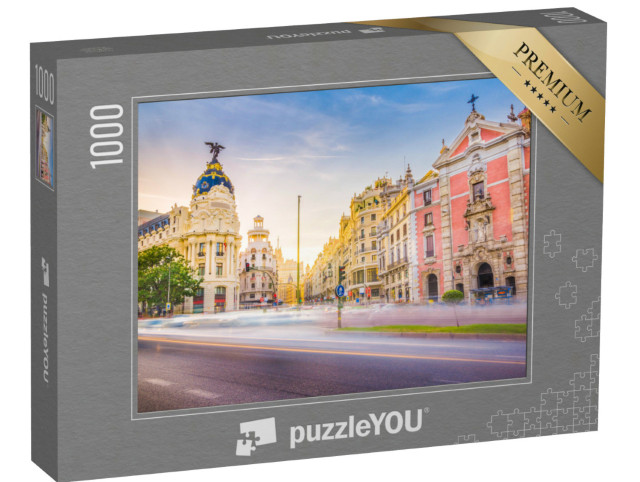 Puzzle 1000 pezzi „Gran Via, centro di Madrid, Spagna“