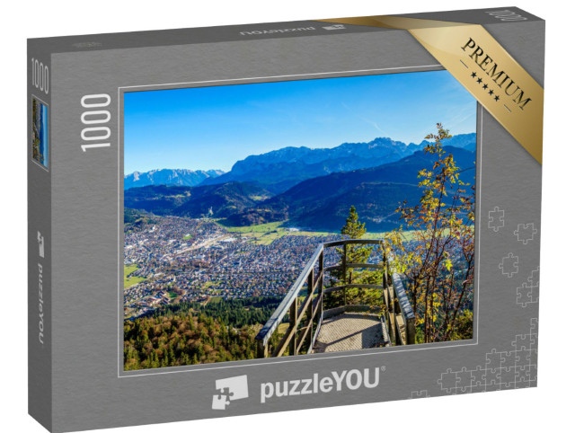 Puzzle 1000 pezzi „Kramerberg e Felsen-Kanzel a Garmisch-Partenkirchen, Baviera“