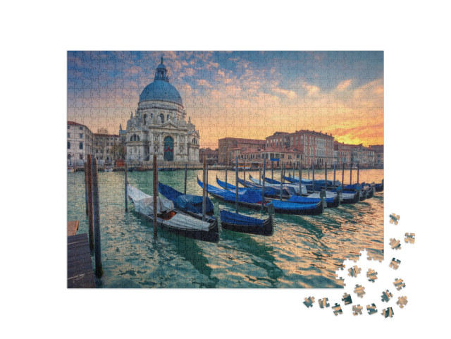 Puzzle 1000 pezzi „Serata d'atmosfera sul Canal Grande, Venezia, Italia“