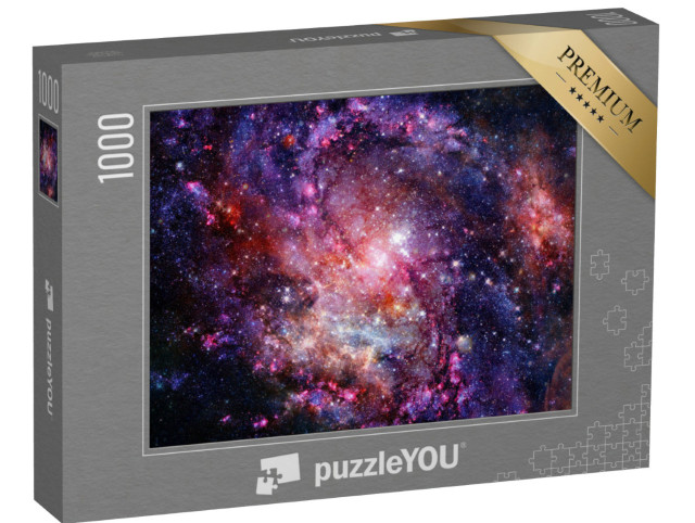Puzzle 1000 pezzi „Sfondo di galassia cosmica con nebulose, polvere di stelle e stelle splendenti“
