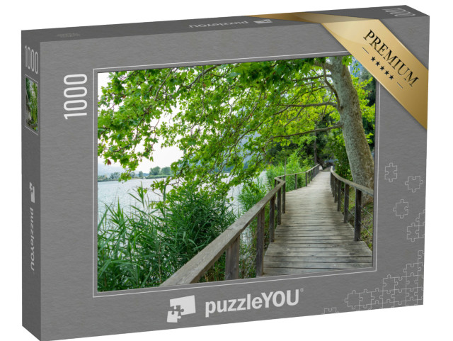 Puzzle 1000 pezzi „Italia, Toblino ,vista del lago e del castello toblino“