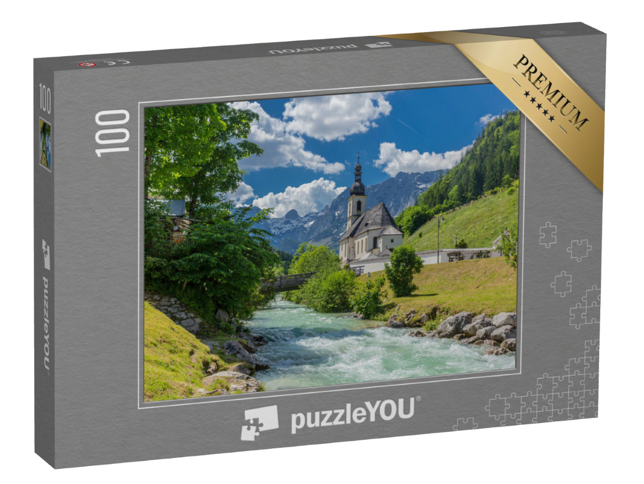 Puzzle 100 pezzi „Prealpi di Berchtesgaden: Ramsau e dintorni“