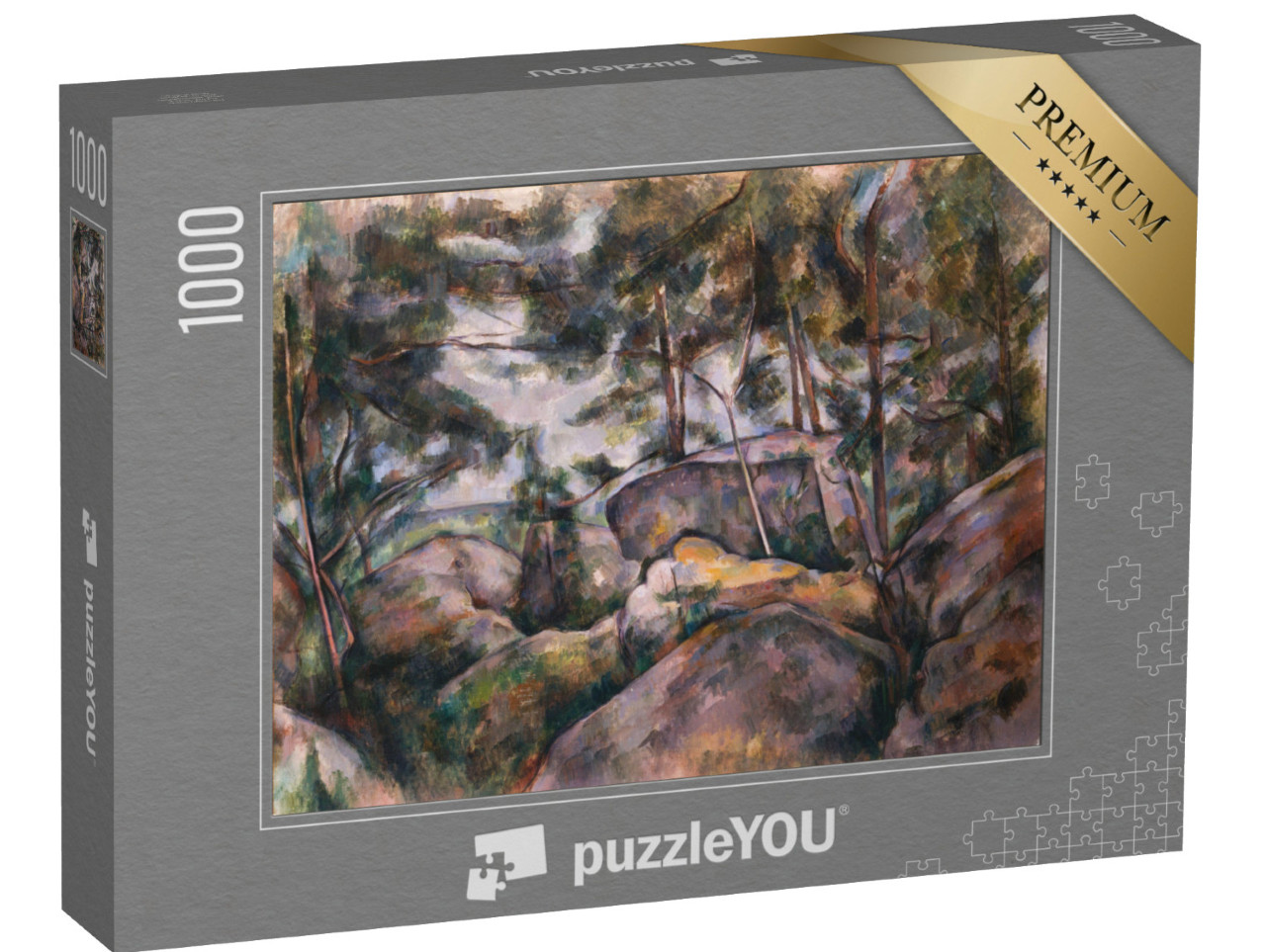 Puzzle 1000 pezzi „Paul Cézanne - Rocce nella foresta“