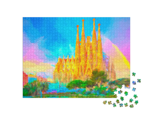 Puzzle 1000 pezzi „La Sagrada Familia di Antoni Gaudí“