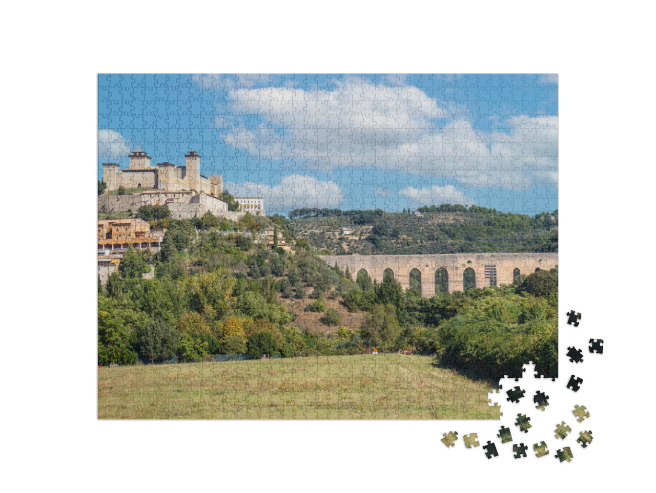 Puzzle 1000 pezzi „Spoleto, Italia - uno dei borghi più belli dell'Italia centrale“