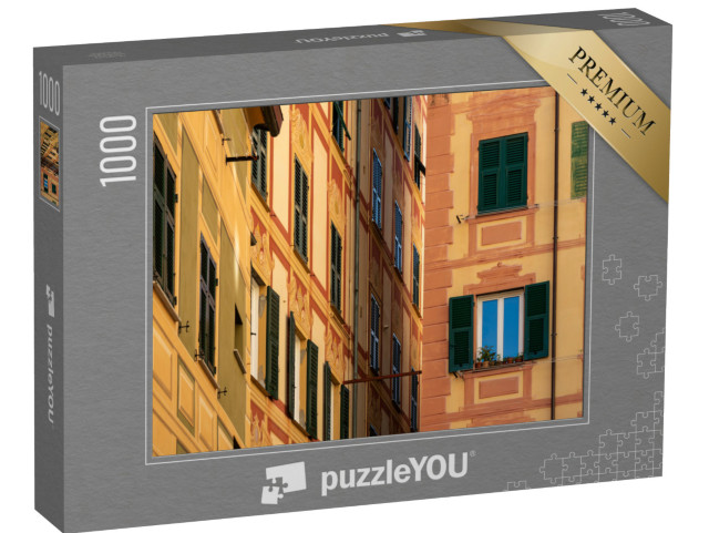 Puzzle 1000 pezzi „Facciate colorate di edifici nella città di Camogli“