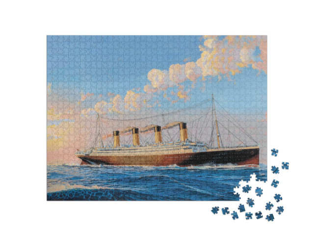 Puzzle 1000 pezzi „L'alba del Titanic la mattina dell'11 aprile 1912“