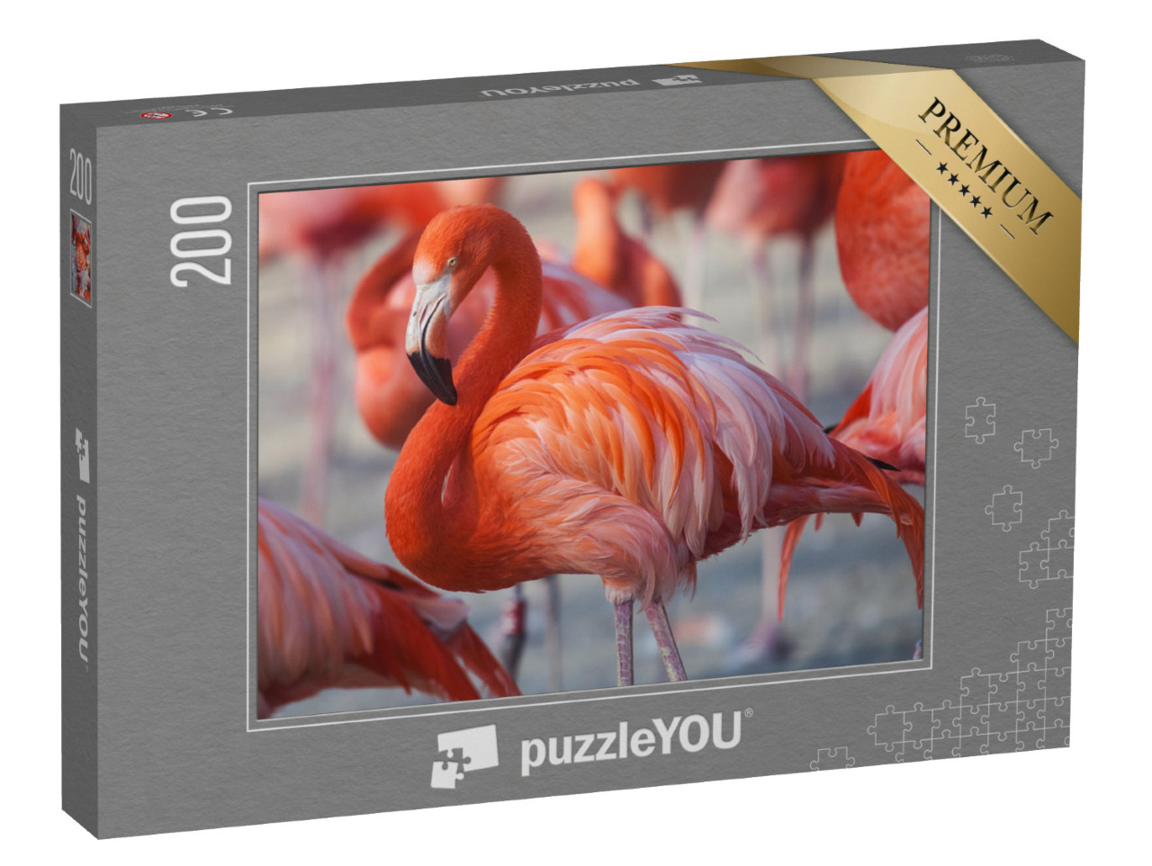 Puzzle 200 pezzi „Fenicotteri rosa“